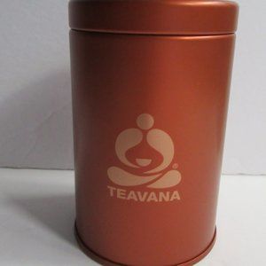 Teavana Tea Storage Tin 4” Airtight Metal Canister with Lid Copper Color EMPTY